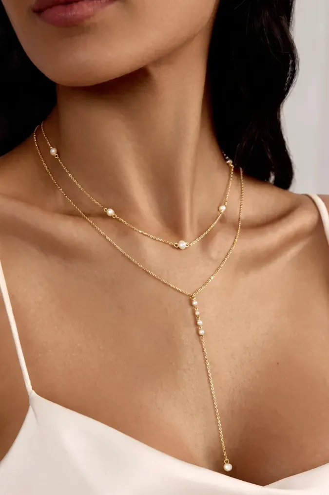 Golden Elegance Layered Necklace - Image 1