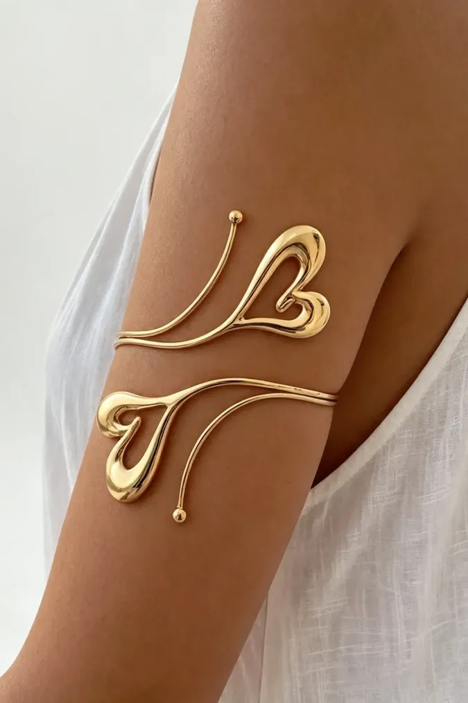 Golden Heart Arm Cuff - Image 1