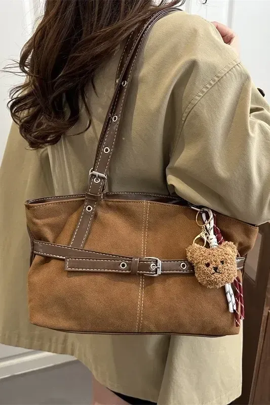 Brown Solid Shoulder Bag - Image 1