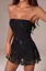 Black Floral Embroidered Mini Dress