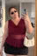 Maroon Cowl Neck Plus Size Top