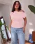 Light Pink Ruched Plus Size Top
