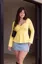 Yellow Sweetheart Neck Plus Size Top