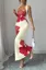 Cream Floral Halter Bodycon Dress