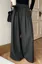 Grey Pleated Solid Trousers