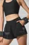 Black Solid Mid-Rise Shorts