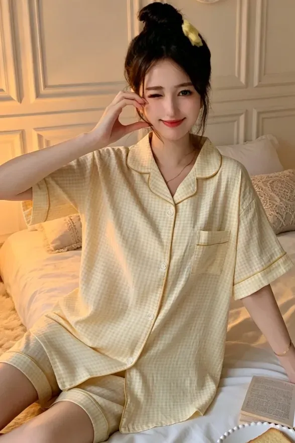 Light Yellow Gingham Co-Ords Set - Image 1