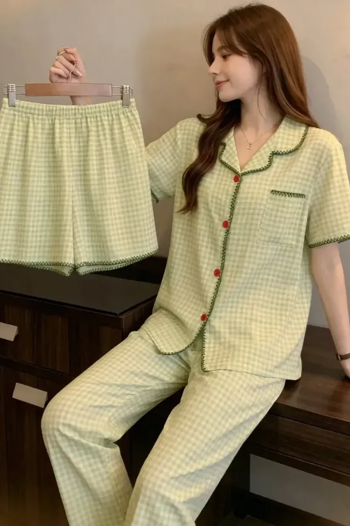 Light Green Gingham Co-Ords Set - Image 1