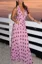 Light Pink Polka Halter Maxi Dress