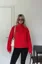 Red Solid Oversized Jacket