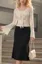 Cream Lace Tie-Up Top