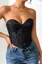 Black Brocade Corset Top