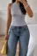 Light Blue High Neck Top