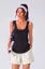 Black Solid Razor-Back Top
