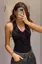 Black Ruched Halter Top