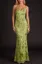 Green Embroidered Sequin Maxi Dress