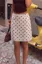 White Polka-Dot Mid-Rise Skirt
