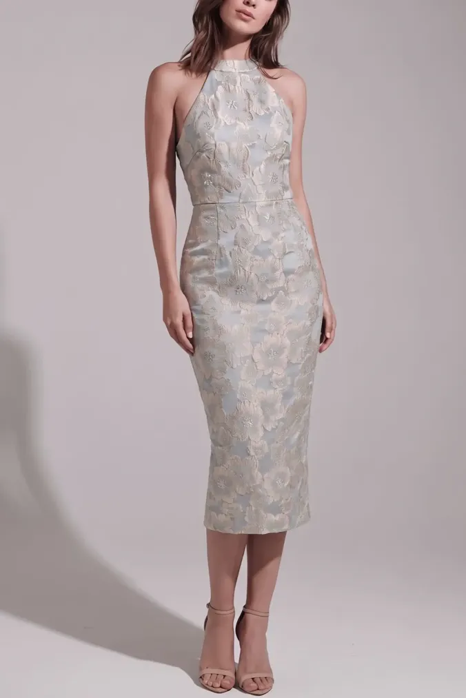 Light Blue Floral Maxi Dress - Image 1