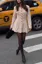 Off White Lapel Collar Mini Dress