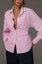 Light Pink Tie-Up Collar Shirt