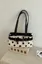 Beige Belted Polka Dot Shoulder Bag