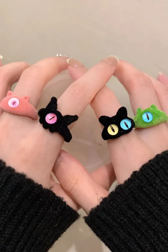 Multicolor Set Of 4 Rings - Image 1